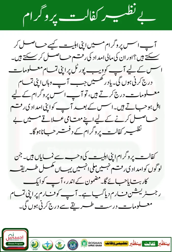 Benazir Kafalat Program Check CNIC