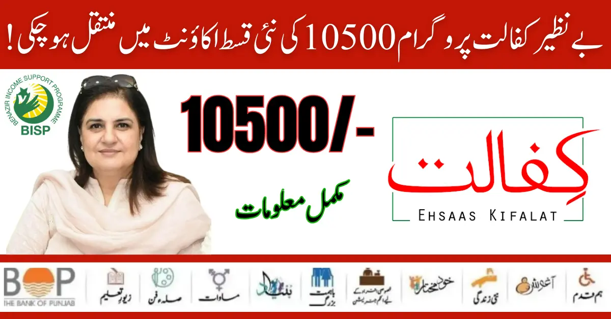 Benazir Kafaalat 10500 Registration Form Check CNIC OnlineĀ