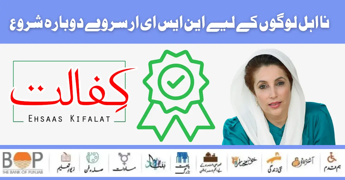 Benazir NSER Dynamic Survey Document Re-Verification Process 2024 For Eligible Person