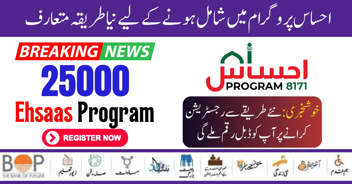 New Procedure to Apply By 8171 SMS Service Ehsaas 8171 Program 25000 For Eligible Families