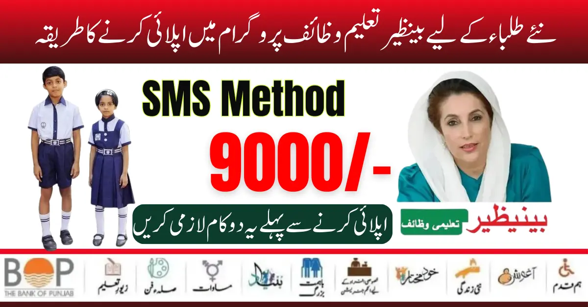 Procedure Of Apply By 8171 SMS Benazir Taleemi Wazaif Program For New Students