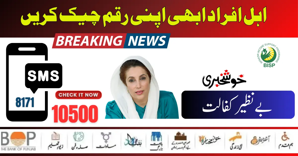 How to Check BISP Program 10500 Through 8171 SMS? Latest Update July 2024