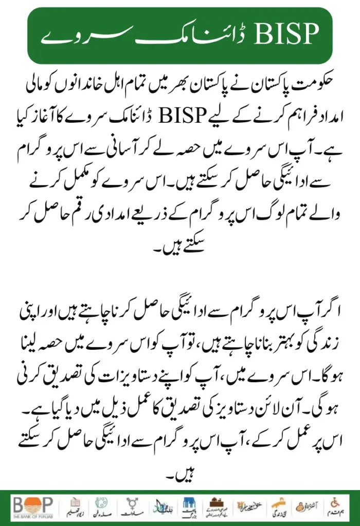 BISP Dynamic Survey