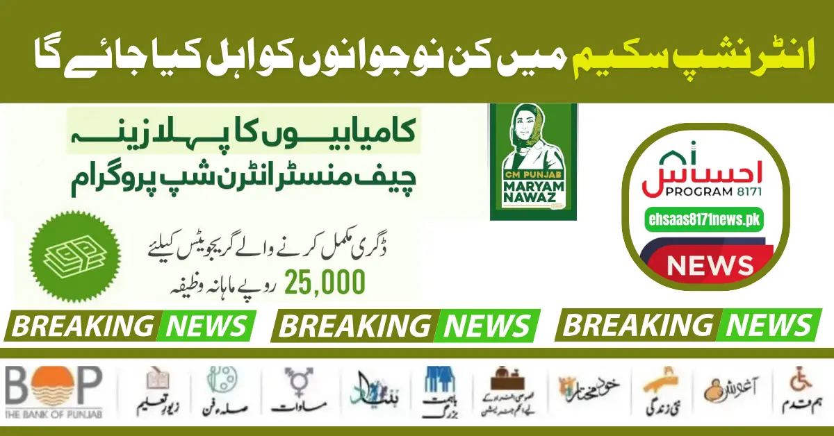 Chief Minister Of Punjab Maryam Nawaz Launch Internship Program
