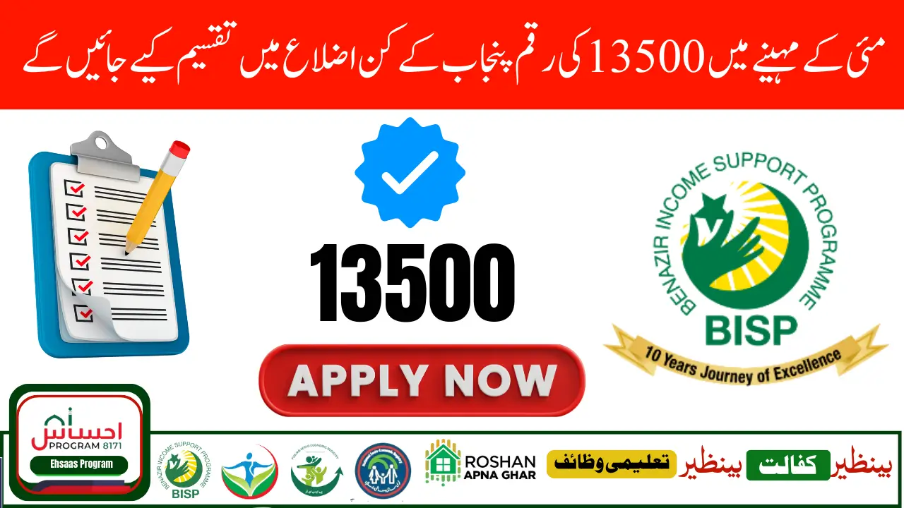 BISP Punjab Districts Tranche Disbursement For May 2025