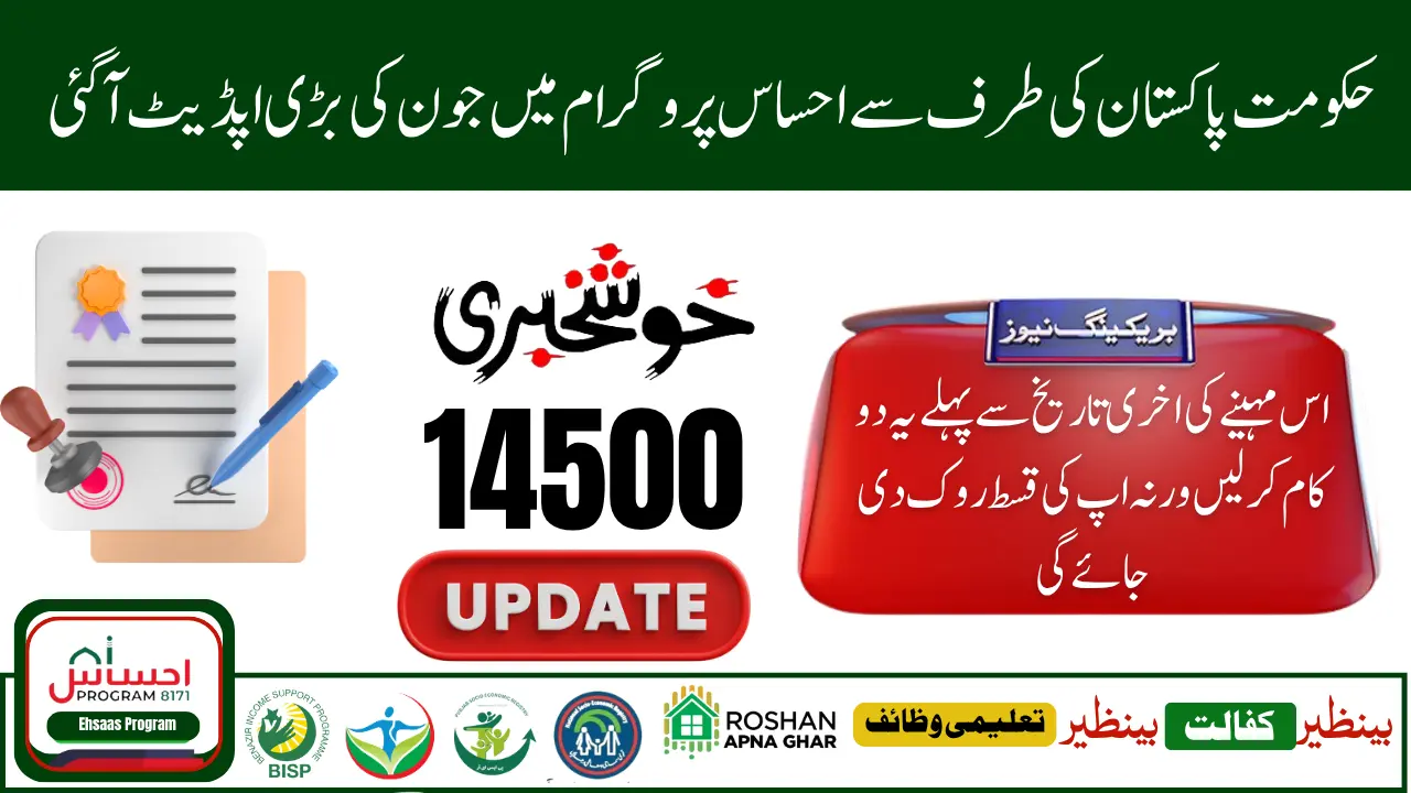 Ehsaas 8171 Payment June 2025 – Latest Web Portal Update for Rs 13,500 Disbursement