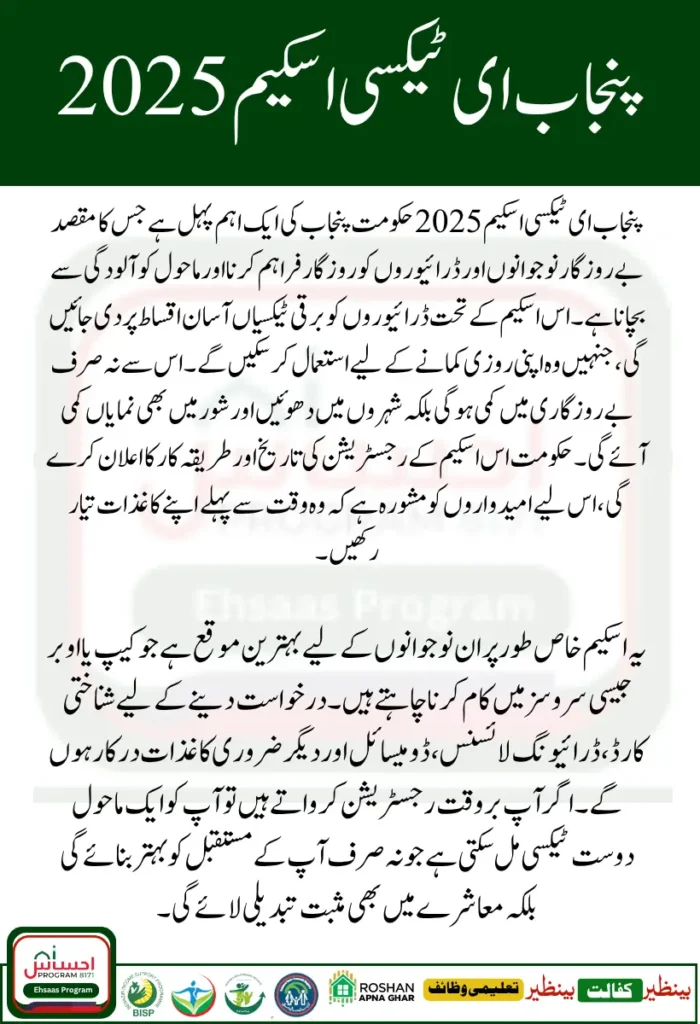 Punjab E Taxi Scheme 2025 